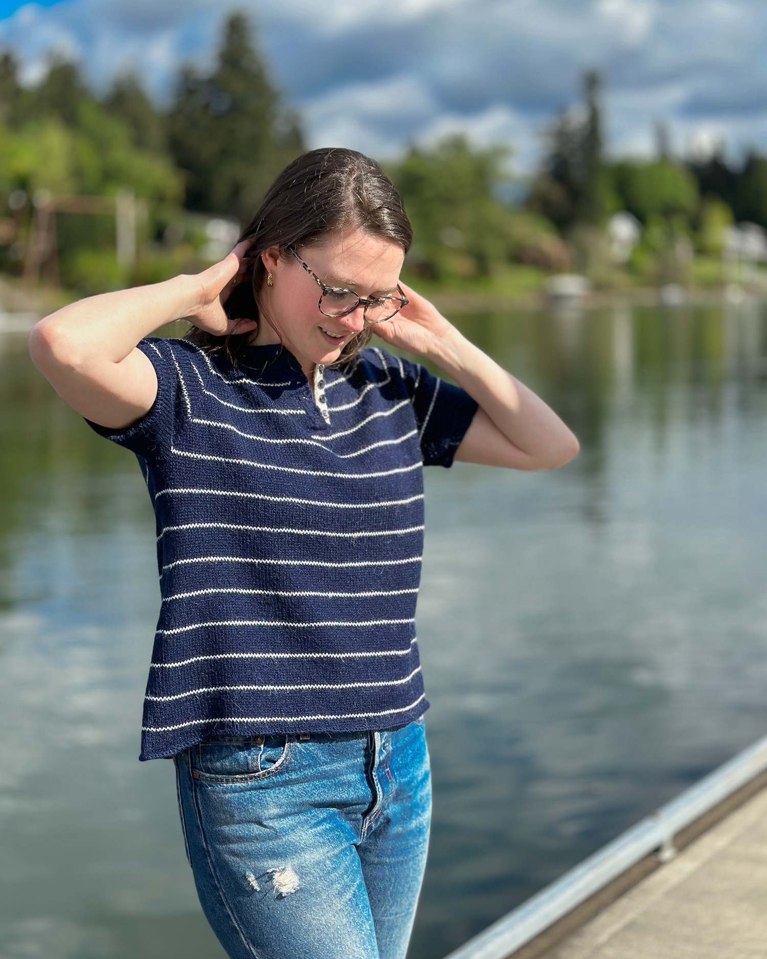 Henley Tee Knitting Pattern Pullover Sweater — Knit for the Soul